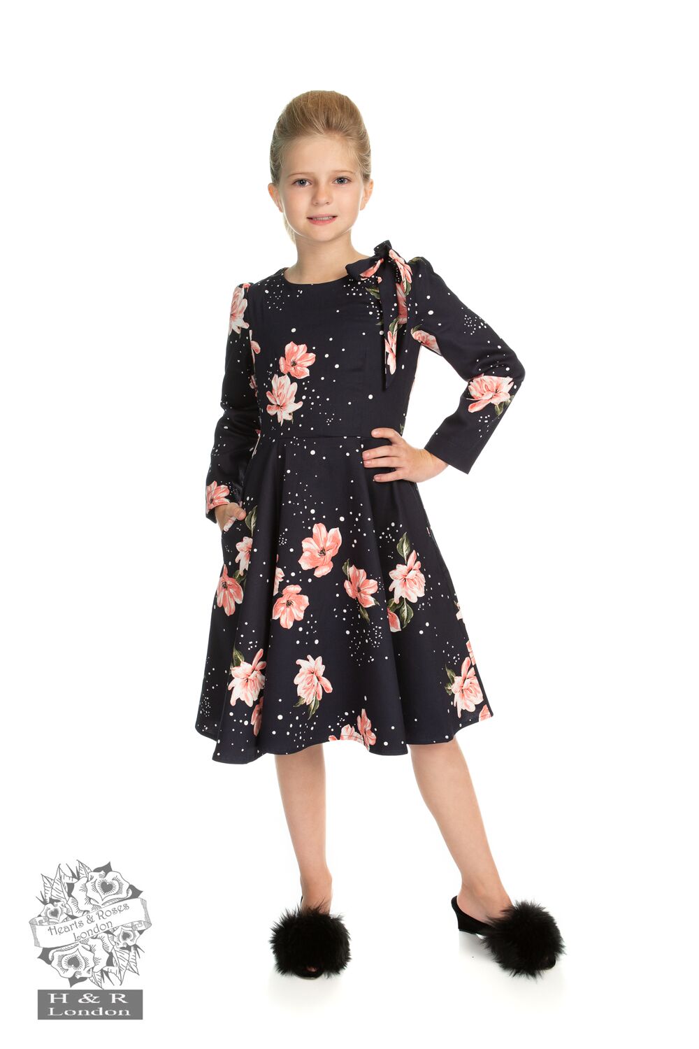 Girls Milana Polka Dot Swing Dress